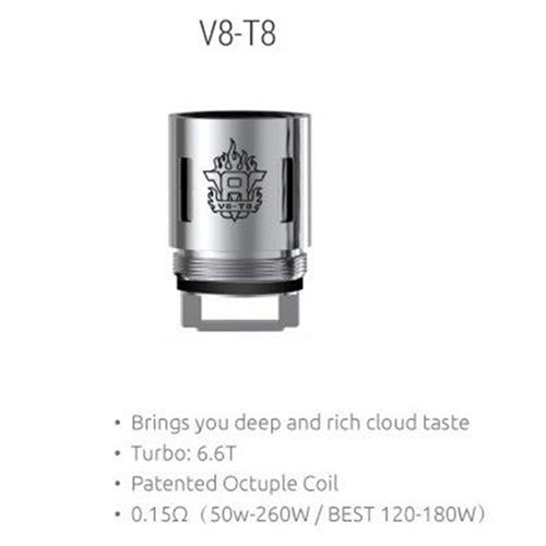 Smok **V8-T8** 0.15Ohm Coils For TFV8 Tank 3PK